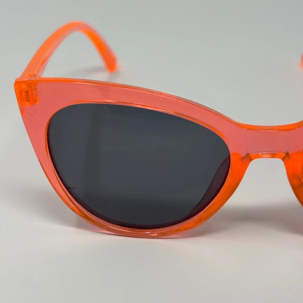 Cat Eye‎ Sunglasses Girls One Size Orange Neon Retro Summer Beach